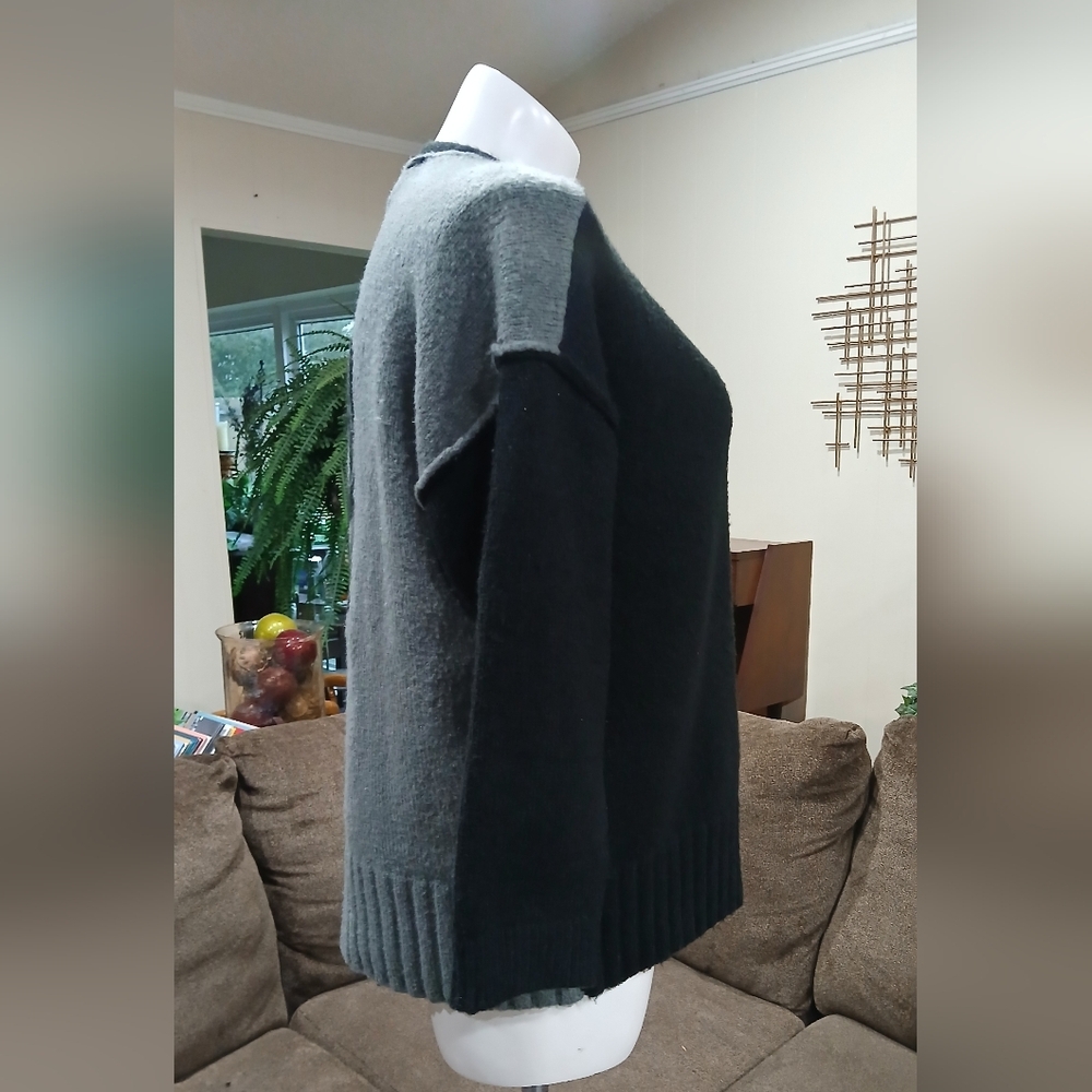 Color Block Skull Grunge Cardigan Long Sleeve Front Button Down Goth Oversized - Picture 4 of 12